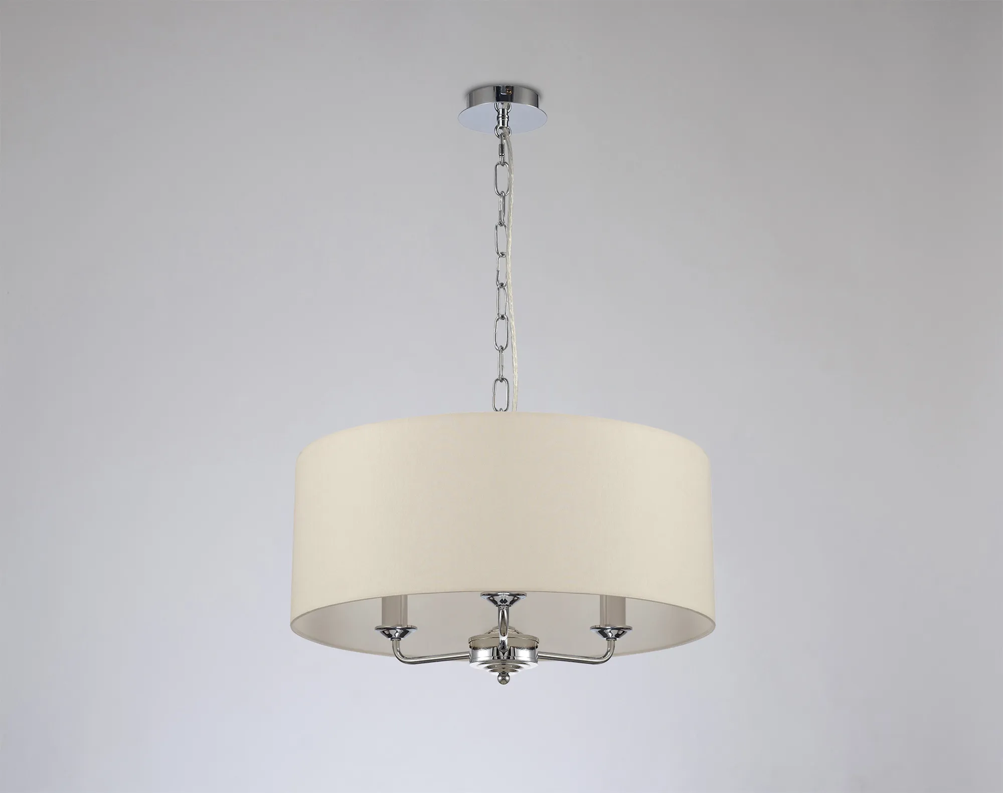 Banyan 50cm 3 Light Pendant Polished Chrome, Ivory Pearl/White DK0023  Deco Banyan
